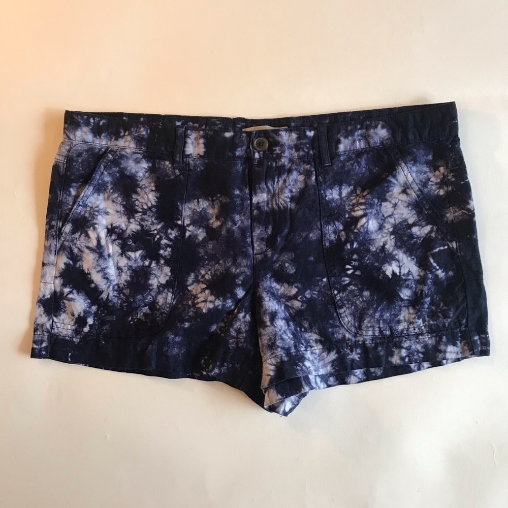 GAP Women’s Tie Dye Patch Pocket Shorts Blue 14 - Picture 3 of 11